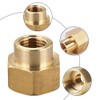 Beatific 2-Piece Brass Reducing Sleeve Adapter, 1/2" x 3/8", NPT,