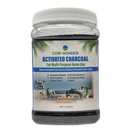 Coir Wonder Activated Charcoal Odor Absorber – 2.2 Lb – Coconut Shell Carbon Granules – Natural Air Purifier for Home, Car, Closet, Fridge, Shoes, Gym Bags, Trash Areas – Room Deodorizer