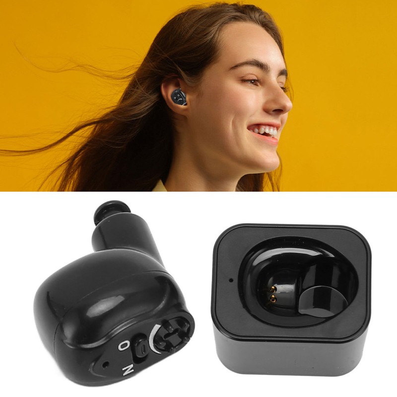 Single Earbud Adjustable Volume Sound Aid USB Charging Hearing Earphone
