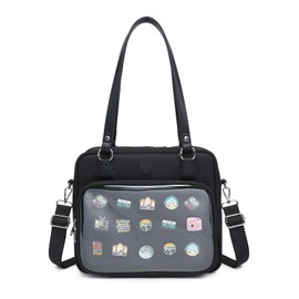 Oxford Ita Bag Crossbody Shoulder Bag Satchel Messenger Backpack Multi-Purpose Pins Display