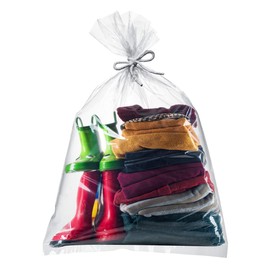 18 Count Super Big Strong Extra Large Food Storage Bags 18" x 24" 5 Gallon Size Poly Bags with Twisters, Great for Food, Storage Clothing, Office, Art, Supplies, & Travel