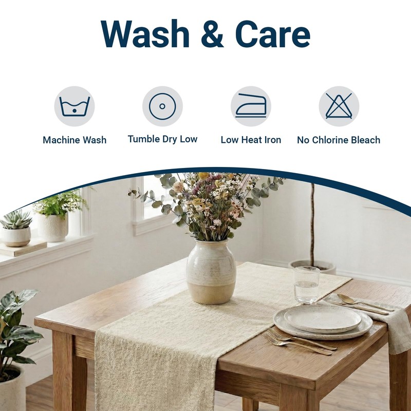 Q&J Fabric Co. Linen Look Table Runner, 13 x 36