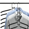 Ganchos para Ropa, 2 Piezas Ganchos para Pantalones Multicapa Desmontable