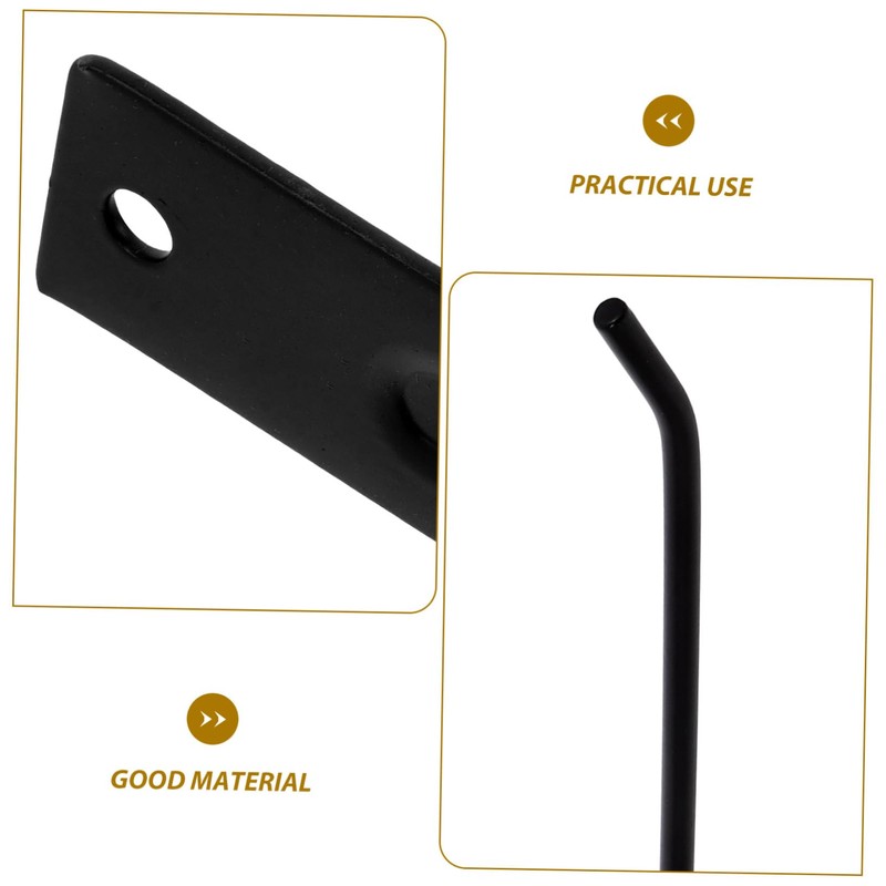 VILLFUL Metal Slat Wall Hook 4 Pack Black Wall Hooks