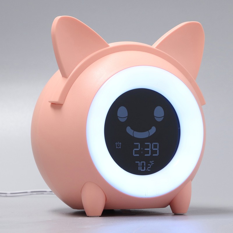 Kids Cartoon Wake Up Machine Mini Digital Night Light Nap