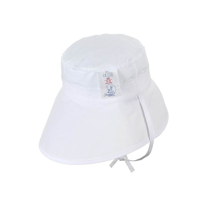 Sterntaler Unisex Children's Sun Hat Plain, White