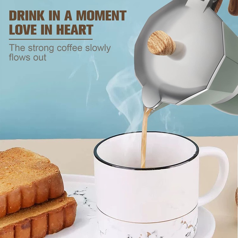 OonlyoO - Máquina de café expreso italiana de aluminio, quemador