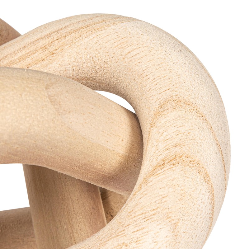 Bloomingville Rustic Pine Wood Chain Link Decor, Natural