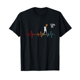 Basketball Heartbeat for Women and Girls T-Shirt