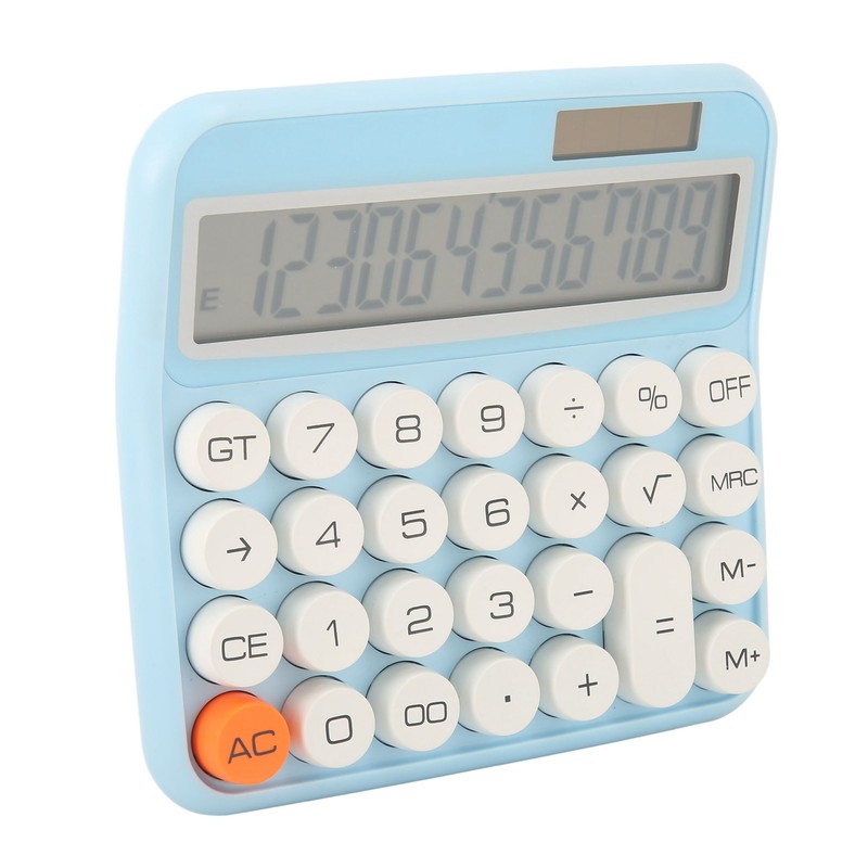 12 Digits Desktop Calculator with Large LCD Display Dual Power