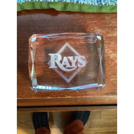 Tampa Bay Rays Crystal Desk Paperweight MVP Crystals Boxed Rare