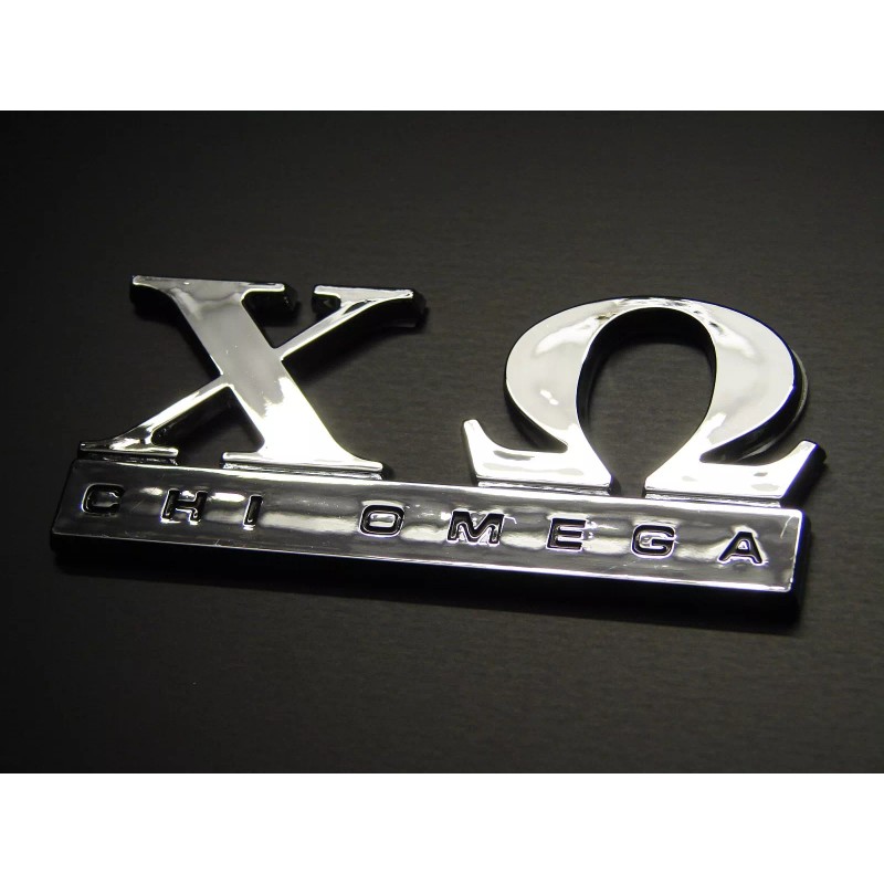 DIGIART INTERNATIONAL CHI OMEGA CAR EMBLEM STICKER LOGO BADGE DECAL