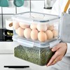3pcs Drain Storage Basket Box, Fruit Vegetable Storage Container, Transparent