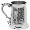 English Pewter Company 1pt Straight Embossed Fishing Pewter Badge Tankard