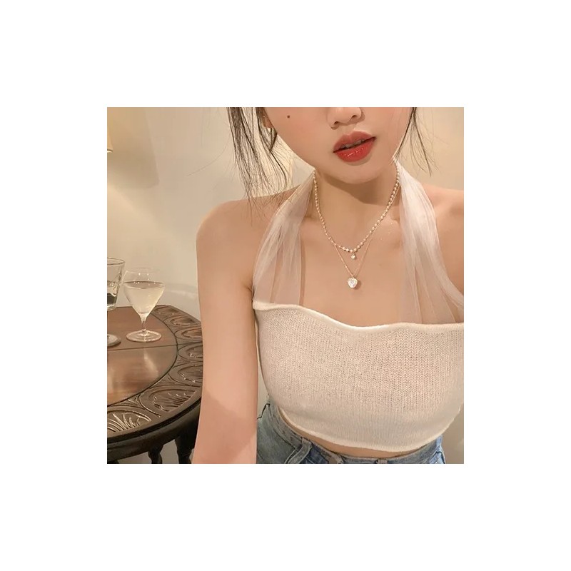 Collar de Mujer con Cadena Doble y Dije “Amor” con