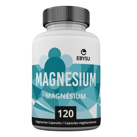 EBYSU Magnesium Bisglycinate Malate - 120 Vegan Caps - Chelated Magnesium Capsules - Source of Electrolytes & Helps to Maintain Proper Muscle Function