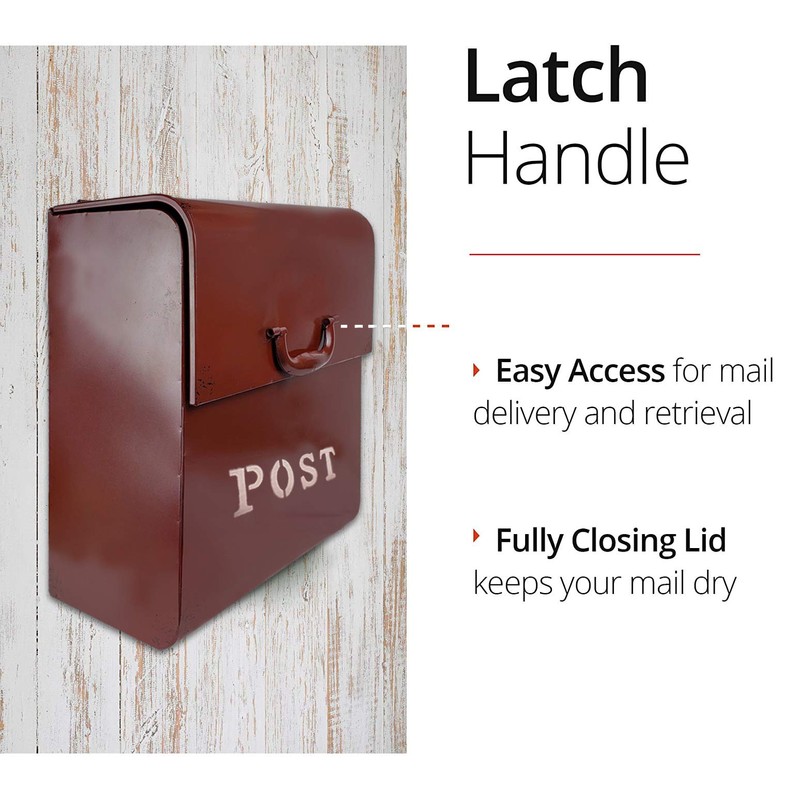 NACH FZ-M1002RD CJ Powder Coated Finish Wall Mounted Post Box