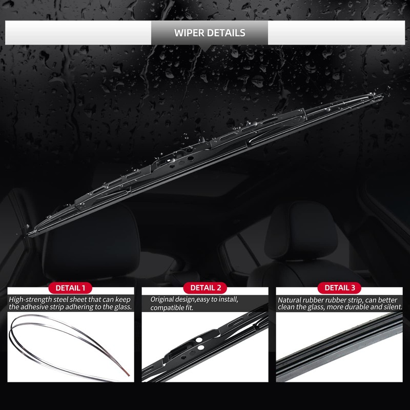 GARDIMU Rear Wiper Blade Assembly, Back Windshield Wiper Blades Replacement