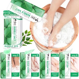 Remojo de pies con spa de pedicura: el juego de cuidado de pies 4 en 1 es ideal para pieles secas, ásperas, agrietadas y con líneas finas. Use este spa de pies para energizar y nutri