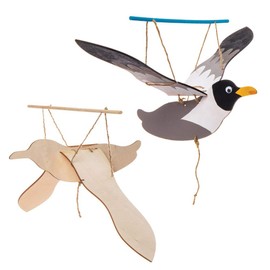 Baker Ross AW446 Seagull Wooden Puppet Kits (Pack of 3)
