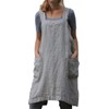 RioSole Crossback Apron Apron Baking Cooking Gardening Works Pocket, gray