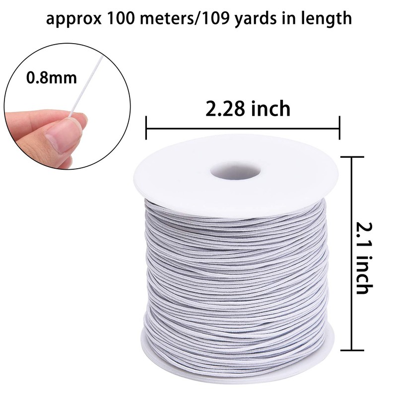 Livder 0.8 mm Elastic String Cord Thread Cords for Jewelry