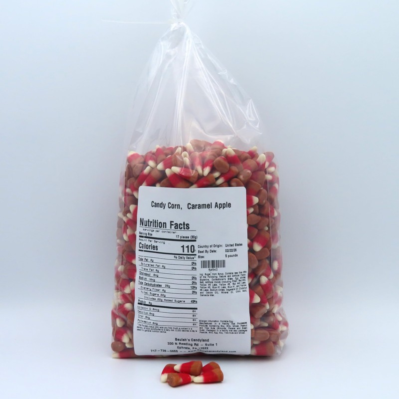 Beulah's Caramel Apple Candy Corn, 5 Pound Package, 1200 Pieces