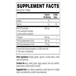 Holly Hill Health Foods Ultra Omega-3 Triglyceride Fish Oil, 1,000 mg EPA + DHA, 120 Softgels