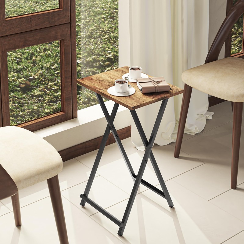 Foldable TV Trays, Small Folding Table, TV Trays Set of