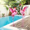 MUMTOP Flamingo Garden Statues for Outside, 2 Pack Flamingos Garden