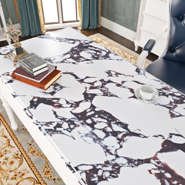 Livelynine Contact Paper for Countertops Waterproof Dark Purple and White Marble Wallpaper Peel and Stick Countertop Bathroom Counter Top Covers Renter Friendly Kitchen Vinyl Wrap Desk Table 15.8x78.8