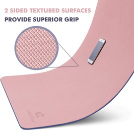 Ewedoos Yoga Mat Non Slip TPE Yoga Mats Exercise Mat Eco Friendly Workout Mat for Yoga, Pilates and Floor Exercise Thick Fitness Mat Carry Strap Included