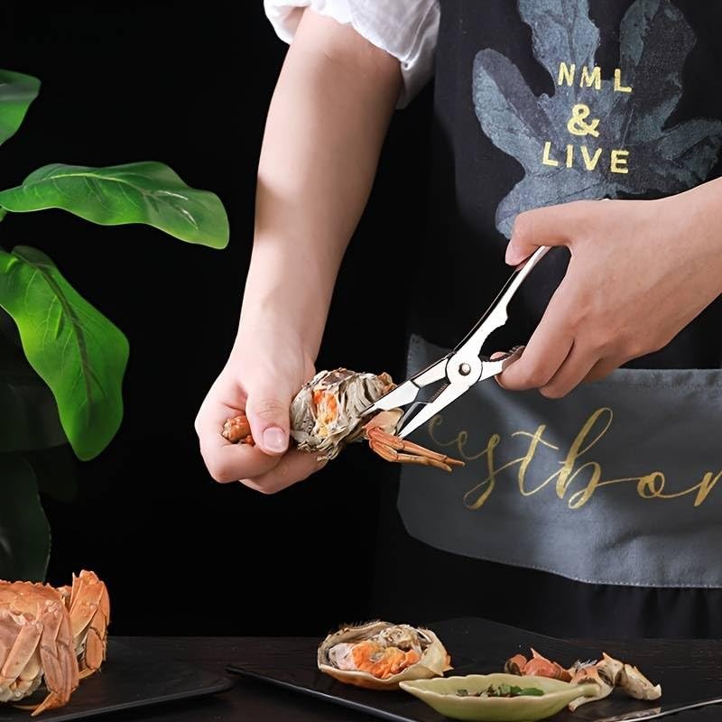 CHEFZOCO Seafood Tongs and Fork Seafood Tools Tongs and Fork
