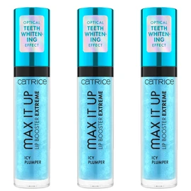 Catrice Max It Up Lip Booster Extreme, No. 030, Blue, Nourishing, Extreme Volume, Cooling, Shiny, Vegan, Alcohol-Free, Paraben-Free, No Microplastic Particles, Pack of 3 (3 x 4 ml)