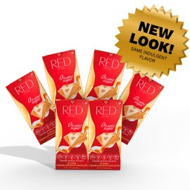 RED Delight Caramelized White Chocolate, Made with No Added Sugar, Fewer Calories and Less Fat, Full Size Bars, Pack of 6