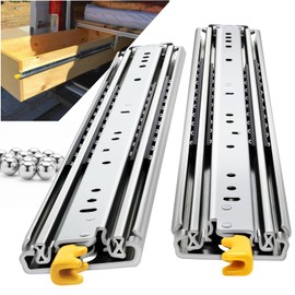 Heavy Duty Locking Drawer Slides Full Extension Runners with Lock 12 14 16 18 20 22 24 26 28 30 32 34 36 38 40 44 48 52 56 60 Inch Side Mount Rails for Drawer Capacity 395lb 1 Pair