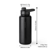 VINSUN Thermo Bottle Black 1L - Leakproof, Carbonic Acid Suitable,