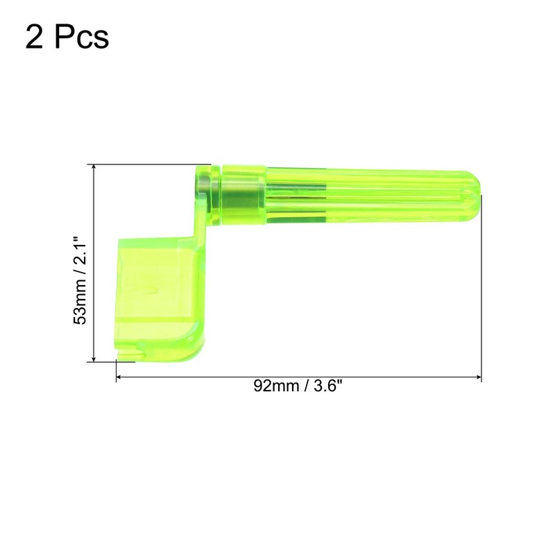 sourcing map 2 Pcs Green Plastic Guitar String Winder Speed