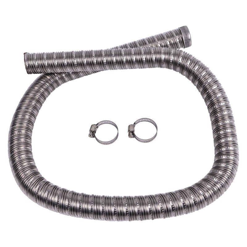 ZTUOAUMA 24mm 1M Length Double 304 Stainless Steel Exhaust Pipe