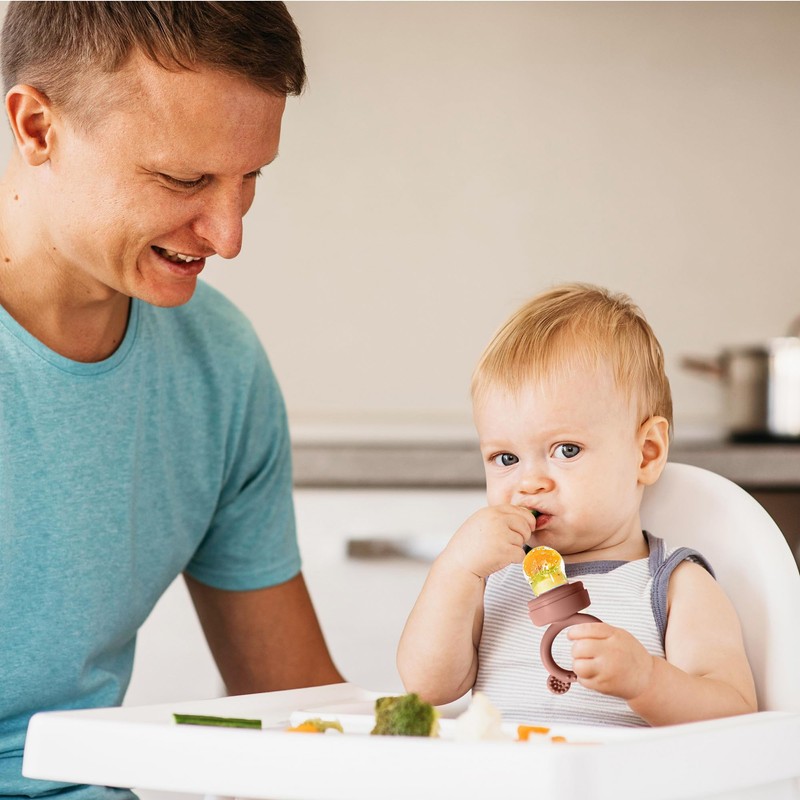 BigSpinach Silicone Baby Food Freezer Tray with Teething Popsicle Molds