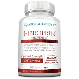 Approved Science Fibroprin - Ease Nerve and Muscle Aches - Improve Mobility - 270 Capsules - 3 Month Supply - Made in The USA