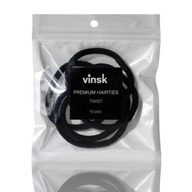 vinsk® Unisex Hair Bobbles for Men and Women Set [10 Pieces] | Very Strong Hold | Soft Hair Scrunchies Men & Women | Elastic Hair Bobbles Black with Very Strong Hold | Versatile Cable Scrunchie for