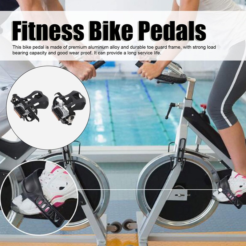 1 par de Pedales de Bicicleta Estática con Correas, Pedales