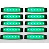 flexzon 10 PCs 6 Led Green Front Side Marker Light