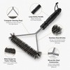 Triangular Grill Brush for BBQ Cleaning – Stainless Steel Long