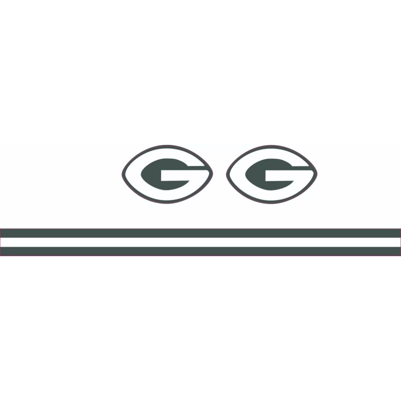 Packers Throwback Mini Side Football Helmet Decals with Stripe