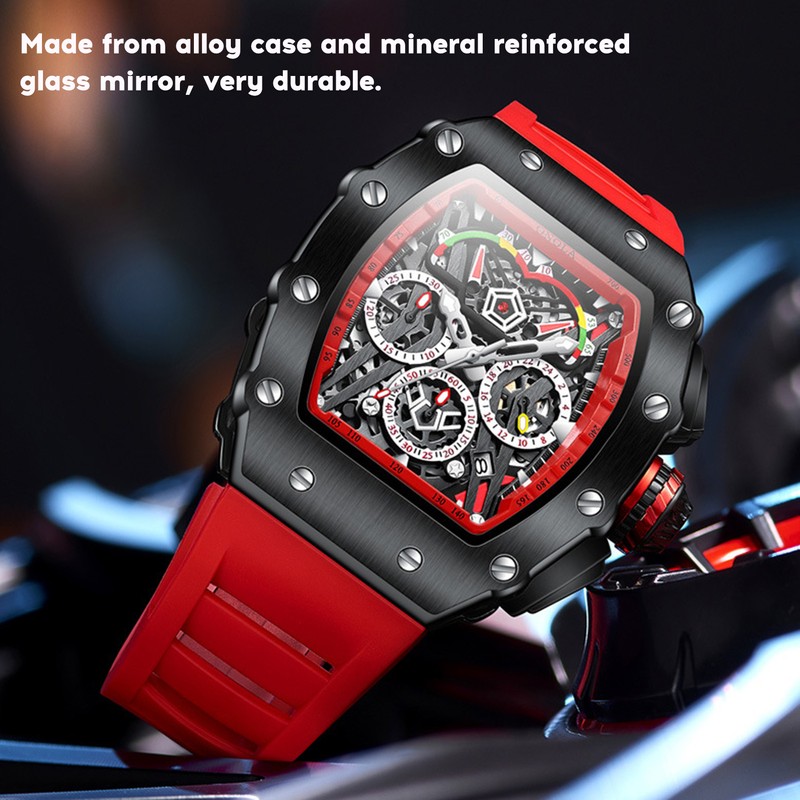Men's Quartz Watch Silicone Strap Fashion Business Wrist Watch