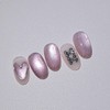 Heart Magnet Handmade Nail Tip Magnetic Nail Silver Heart Ribbon
