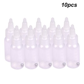 Box of 10-Each 1.2-Ounce(35cc) Airbrush Bottles Paint Storage Bottles PP Jar and Cover with Scale Line Leak-proof for Dual-Action Siphon Feed Air Brush Airbrushing Accessories