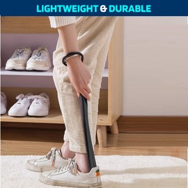 Nextnoid Nextnoid Shoe Horn Long Handle for Seniors - 16.5" Straight & Sturdy Long Shoe Horn for Men, Women & Kids (Pack of 2)